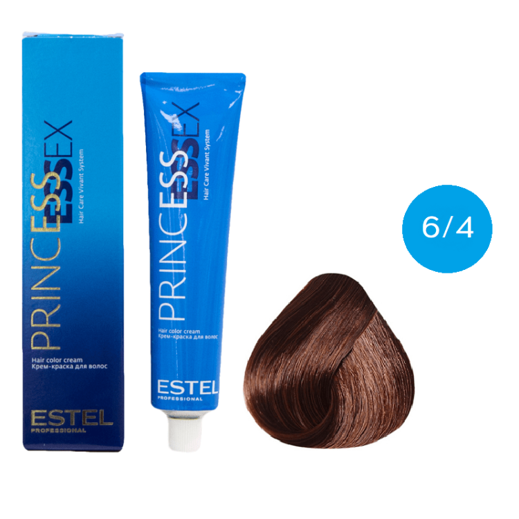 ESTEL 6/4 Крем-краска ESTEL PRINCESS ESSEX, темно-русый медный