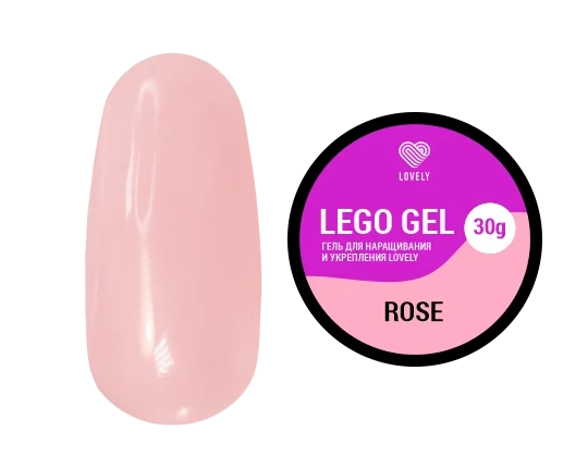 Lovely Гель для наращивания и укрепления, Lego Gel Rose 30гр