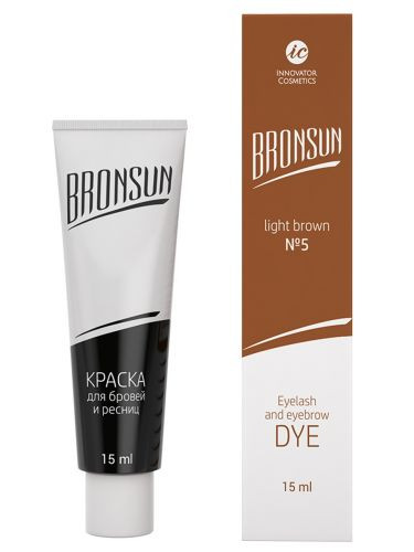 Bronsun Краска для ресниц и бровей №5 Свет-корич.15ml