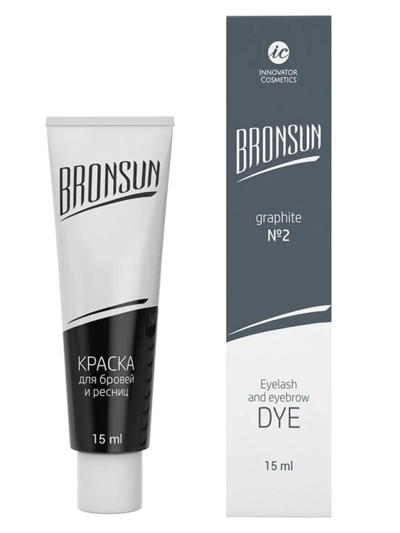 Bronsun Краска для ресниц и бровей №2 Графит 15ml