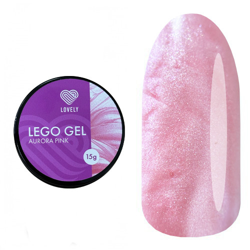 Lovely гель для наращивания и укрепления, Lego Gel Aurora Pink 15 гр
