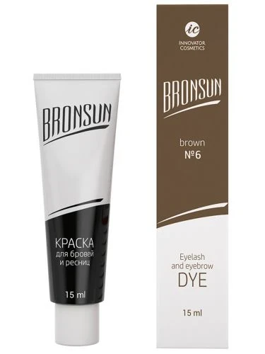 Bronsun Краска для ресниц и бровей №6 Корич. 15ml.
