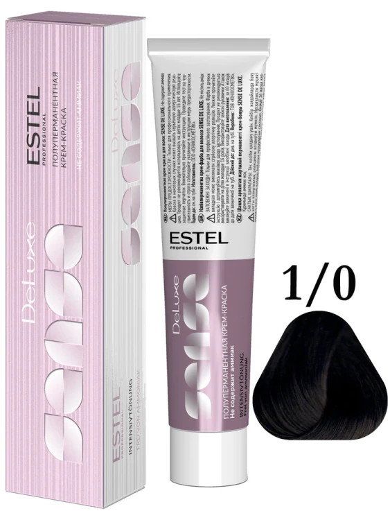 ESTEL 1/0 Крем-краска "ESTEL SENSE DE LUXE", черный классический