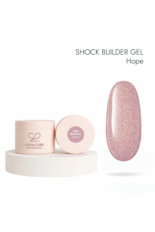 LOVIA CURE Светоотражающий гель для моделирования бежевый Shock builder gel Hope 15 мл