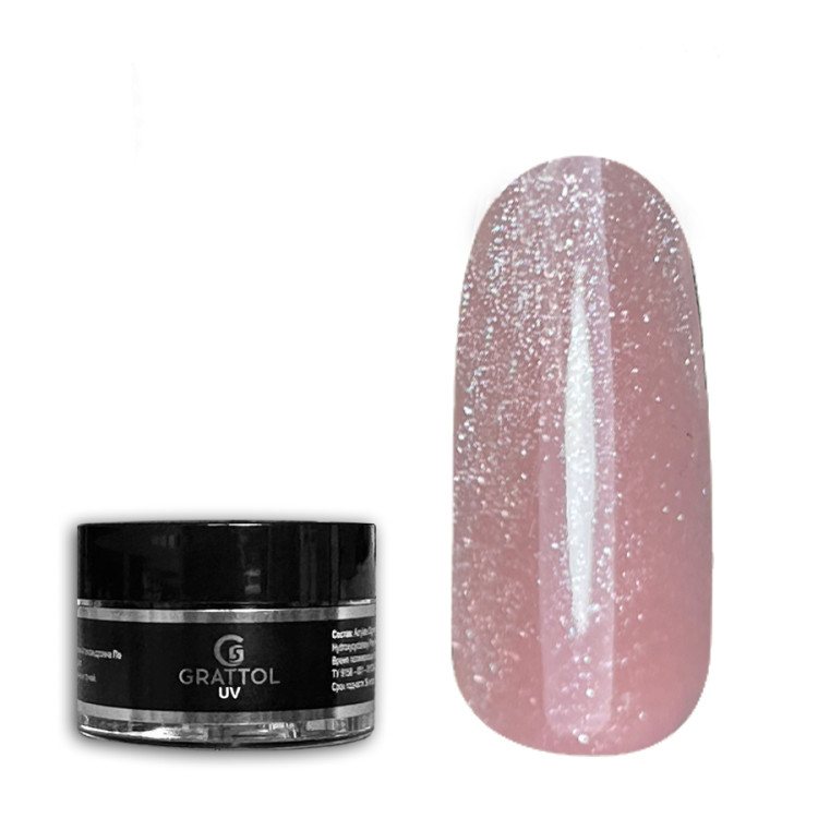 Grattol Camouflage Gel Shimmer Rose.15 ml.