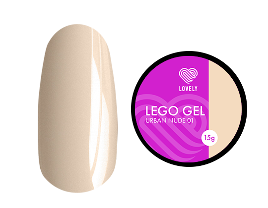Lovely Гель для наращивания и укрепления, Lego Gel Urban Nude 01, 15 ml (М)