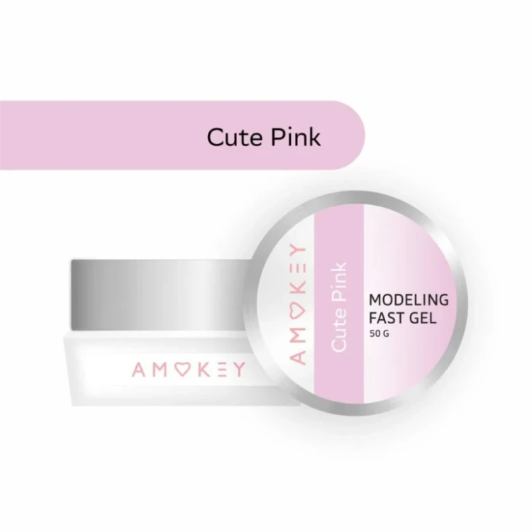 Amokey Моделирующий гель однофазный Fast Gel Cute Pink 50гр
