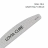 LOVIA CURE Пилка для ногтей 180/240 Grey полукруг/Nail file 180/240 Gray half circle