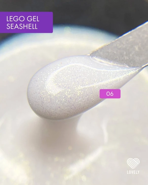 Lovely гель для наращивания и укрепления, Lego Gel Seashell 06, 30 гр