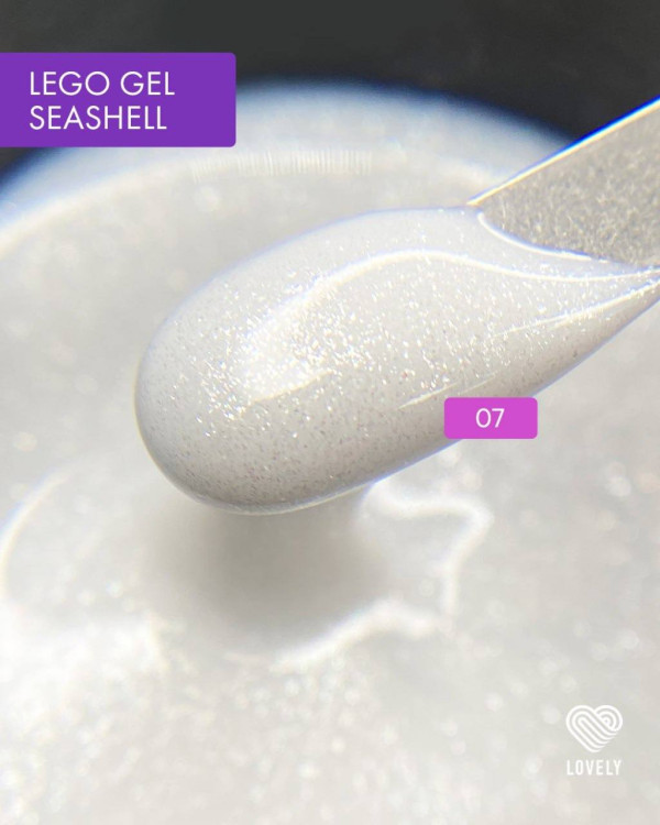 Lovely гель для наращивания и укрепления, Lego Gel Seashell 07, 30 гр
