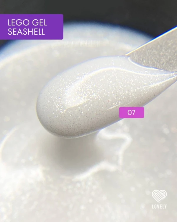 Lovely гель для наращивания и укрепления, Lego Gel Seashell 07, 30 гр