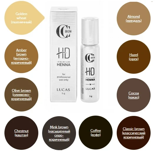 CC BROW Хна для бровей HD Premium Каштант 5гр