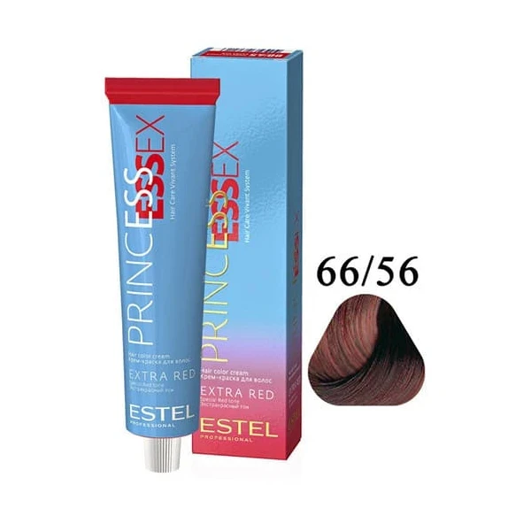 ESTEL 66/56 Крем-краска ESTEL PRINCESS ESSEX, Темно-русый красно-фиолетовый (EXTRA RED)