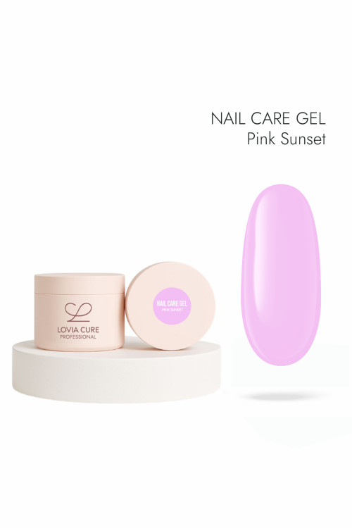 LOVIA CURE Гель моделирующий с кератином и кальцием молочно-розовый Gel Limit Pink Sunset 15 мл