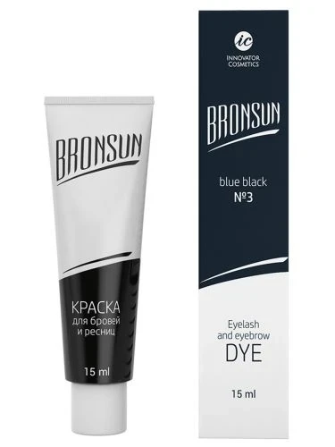 Bronsun Краска для ресниц и бровей №3 Иссиня-чёрный