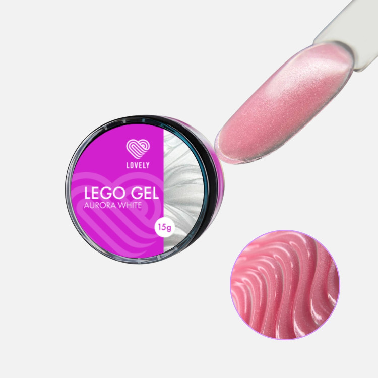 Lovely гель для наращивания и укрепления, Lego Gel Aurora Pink 15 гр (М)